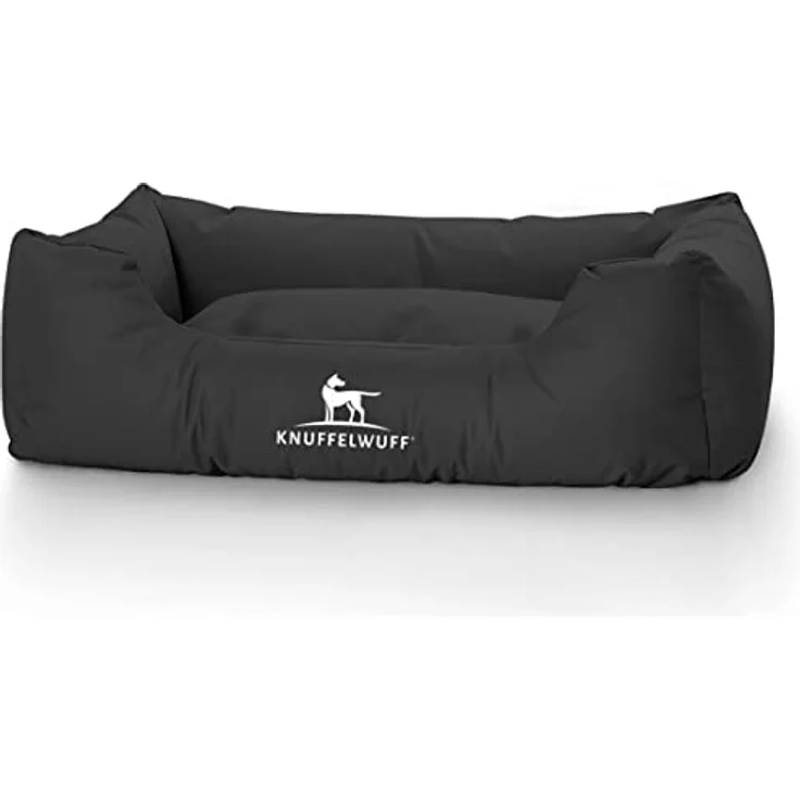 Knuffelwuff Hundebett Finlay aus Nylongewebe M-L 85 x 63cm Schwarz – Bild 2