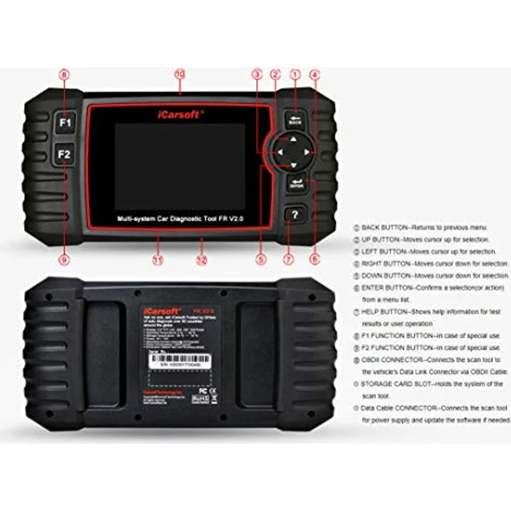 Icarsoft OBD II Diagnosetool FR V2.0 icfrv2 Passend für (Auto-Marke): Universal uneingeschränkt 1St. – Bild 8