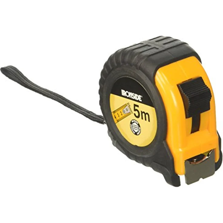Ironside 150212 Rollbandmaß, 5 m x 25 mm, gummiert mit Stop – Bild 1