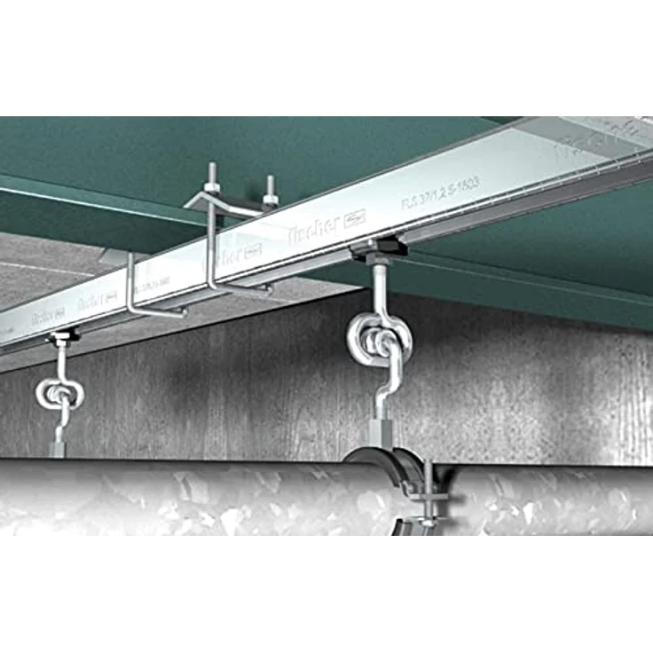 Fischer Trägerklammer TKR 31, Stahl mit M6 Gewinde, 25 Stück, max. Last 2,8 kN, galvanisch verzinkt – Bild 2