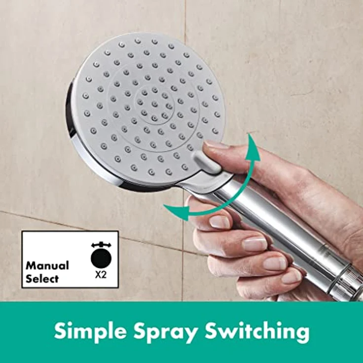 Hansgrohe Duschsystem Vernis Blend, 1 Strahlart(en), EcoSmart, Wannenthermostat, chrom – Bild 10