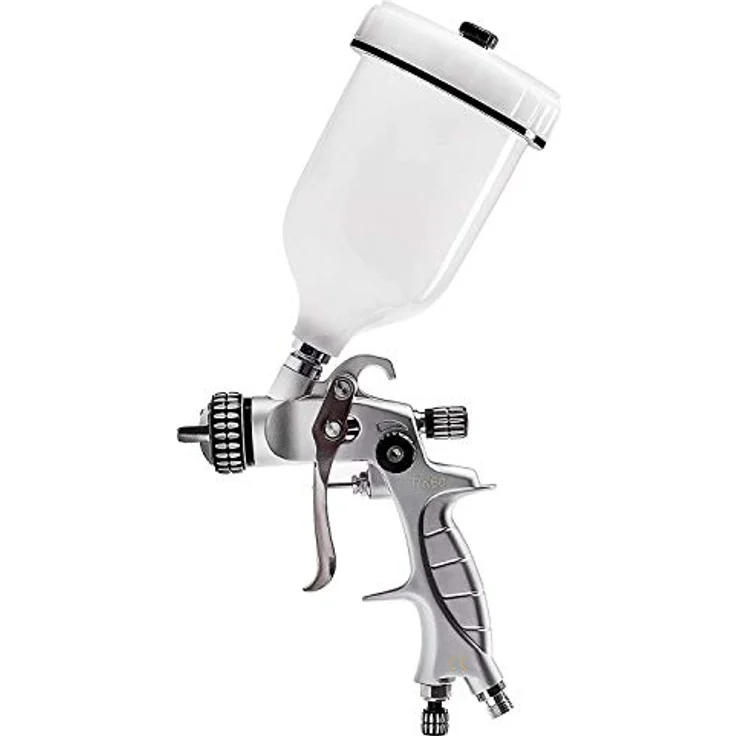 BenBow Lackierpistole PK60 HVLP 1,8 mm + 600 ml Fließbecher, optimal für Autogrundierungen und DIY, hohe Sprühqualität, Druckluft-Spritzpistole – Bild 4