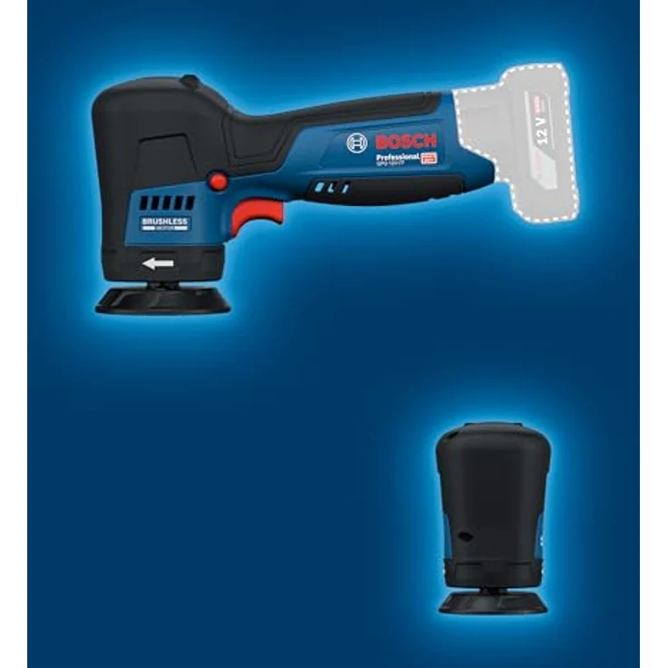 Bosch Professional GPO 12V-77, Akku-Poliermaschine mit bürstenlosem Motor, 5-stufiger Geschwindigkeitsauswahl und 77mm Polierteller – Bild 7