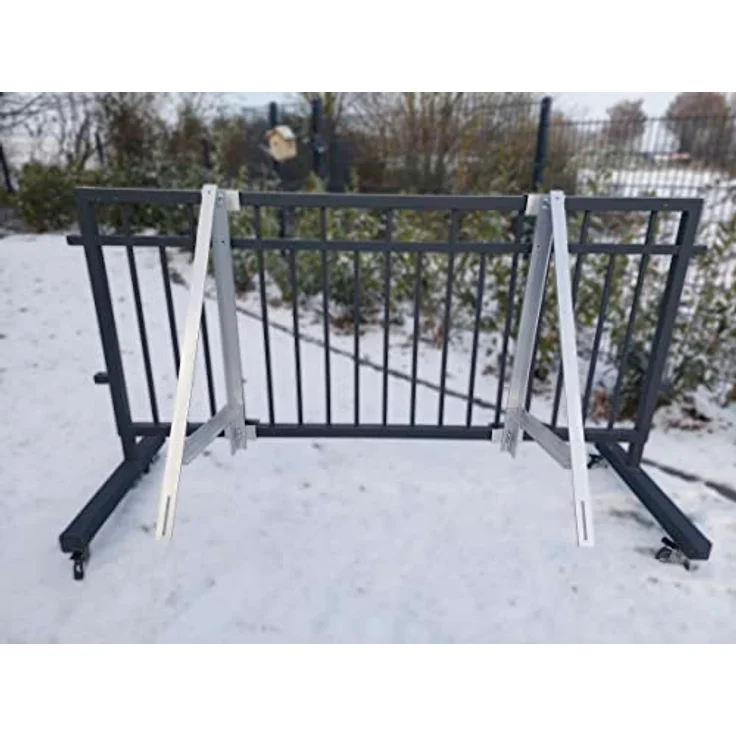 Technaxx BALCONY POWER, Solarmasthalterung aus Aluminium, freistehend und wandmontiert, grau, 1050 mm x 60 mm – Bild 2