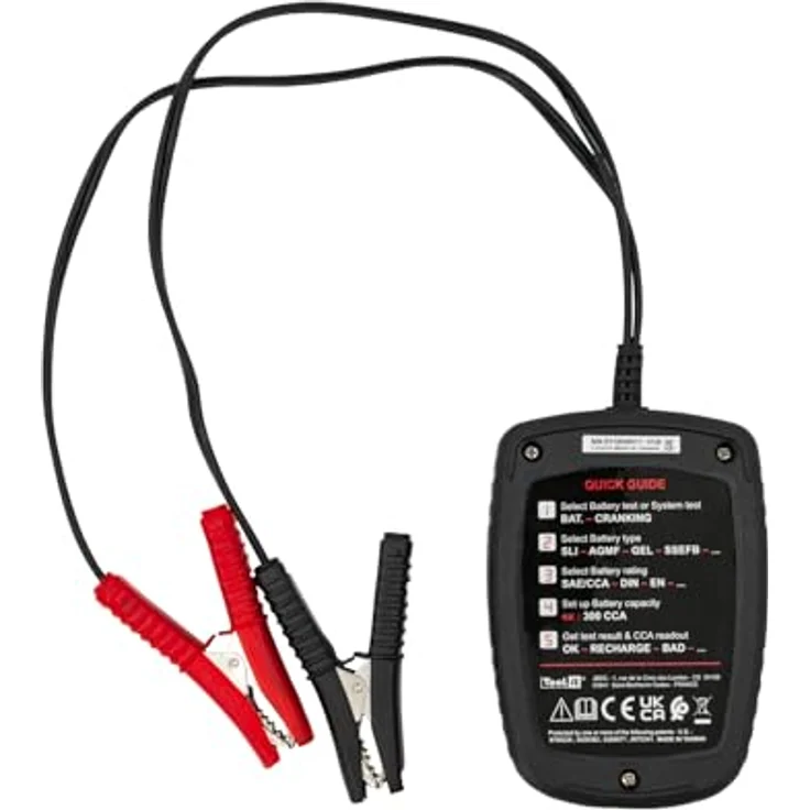 Toolit Batterietester Toolit DBT300 Kfz-Batterietester, 12V Systemanalysegerät mit LCD Anzeige, Verpolungsschutz – Bild 3