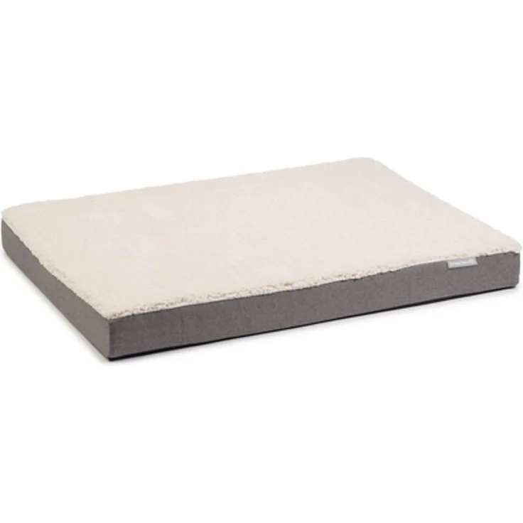 Beeztees Tierkissen Zira - Orthopädisches Hundebett - Beige - 100x70x9 cm, mit Memory-Schaum und Sherpa-Fleece-Oberseite – Bild 1