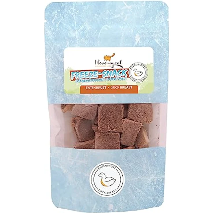I Love My cat Freeze-Snack für Katzen Entenbrust (gefriergetrocknet) 25 g Gesunde Snacks für Katzen, frei von künstlichen Zusätzen – Bild 1