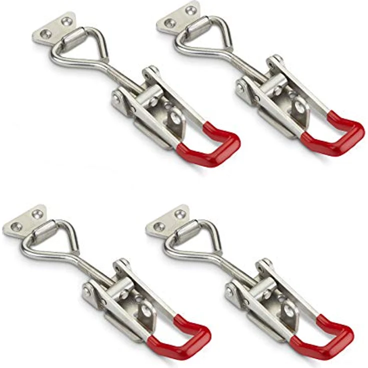 4er Set JUNKER Spannverschluss M8 (Haltekraft 600 Kg, abschließbar) Edelstahl SS304 verstellbarer Sicherheitsverschluss – Bild 1