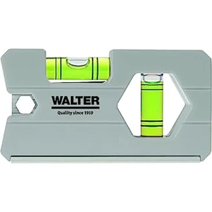 WALTER Wasserwaagen-Set 4-tlg. | Präzise Messungen, angenehme Handhabung | Aluminiumgehäuse, 40cm, 60cm, 100cm & Mini-Wasserwaage – Bild 5