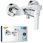 Grohe Start Brausearmatur 24208002, Wandmontage mit Metallhebel, GROHE SilkMove Keramikkartusche, temperaturbegrenzt, chrom