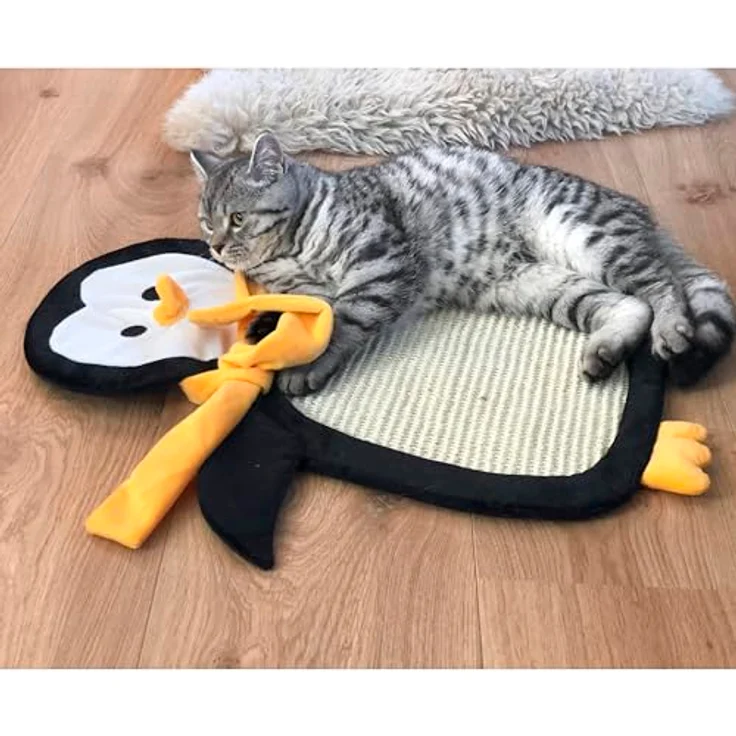 Aumüller Kratzbrett für Katzen aus Sisal - Schmuse-Pinguin mit Katzenminze, handgefertigt in Deutschland – Bild 2