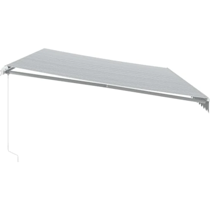 vidaXL Markise Markise Manuell Anthrazit Weiß 600x350 cm, langlebiges UV-beständiges Material, einfache Bedienung und vielseitige Einsatzmöglichkeiten – Bild 5