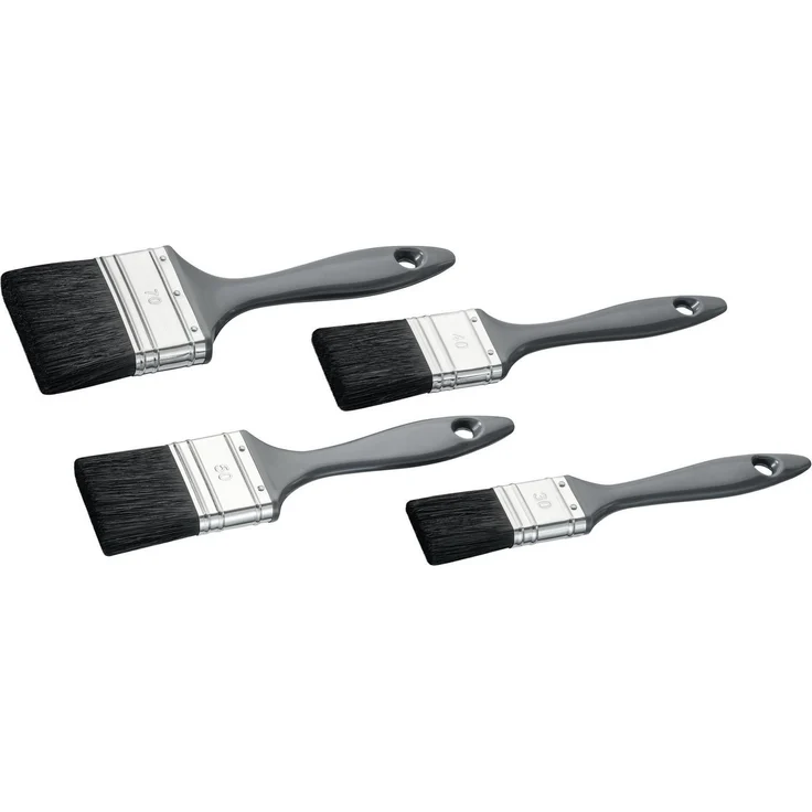 Color Expert Lackier-Pinsel-Set 4-tlg, schwarz, Borste 30/40/50/70 mm