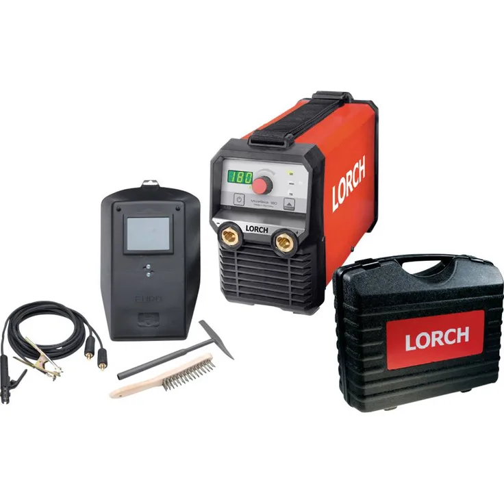 Lorch MicorStick 180 ControlPro Elektroden-Schweißgerät 10 - 180A mit stufenloser Stromeinstellung und WIG-DC-Funktion, inkl. Zubehör