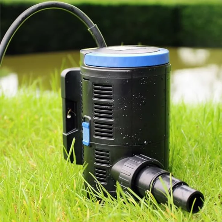 SunSun CET-15000 SuperECO Teichpumpe, 15.000 l/h, 180 W, energiesparend, kabelgebundene Filter- und Bachlaufpumpe für Koiteiche und Gartenteiche – Bild 4