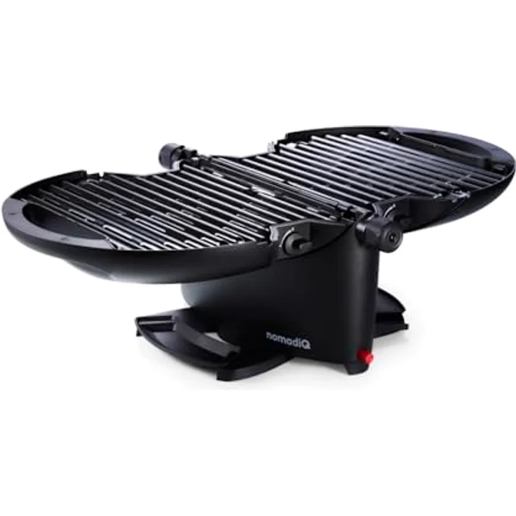 NOMADIQ Tragbarer BBQ Tischgrill, Compact mit 2 Brennern, leicht und portable Gasgrill für Camping und Balkon, 40x36x16 cm – Bild 2