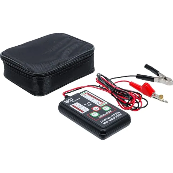 BGS Multimeter, Lambdasonden-Tester & Simulator mit LED-Anzeige, 1-4 Kabel, robustes ABS-Gehäuse, inklusive 9V Batterie