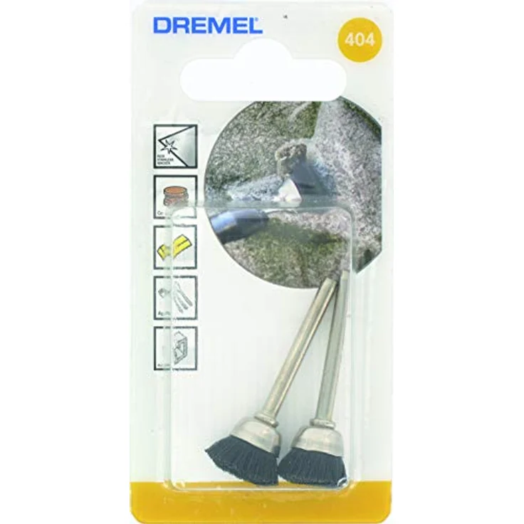 Dremel 404 Topfbürste - Zubehörsatz für Multifunktionswerkzeug mit 2 Topfbürsten Ø 13mm zum Reinigen und Polieren von Schmuck, Besteck und andere Materialien aus Messing, Metall, Edelstahl u.v.m - Preisvergleich – Bild 4