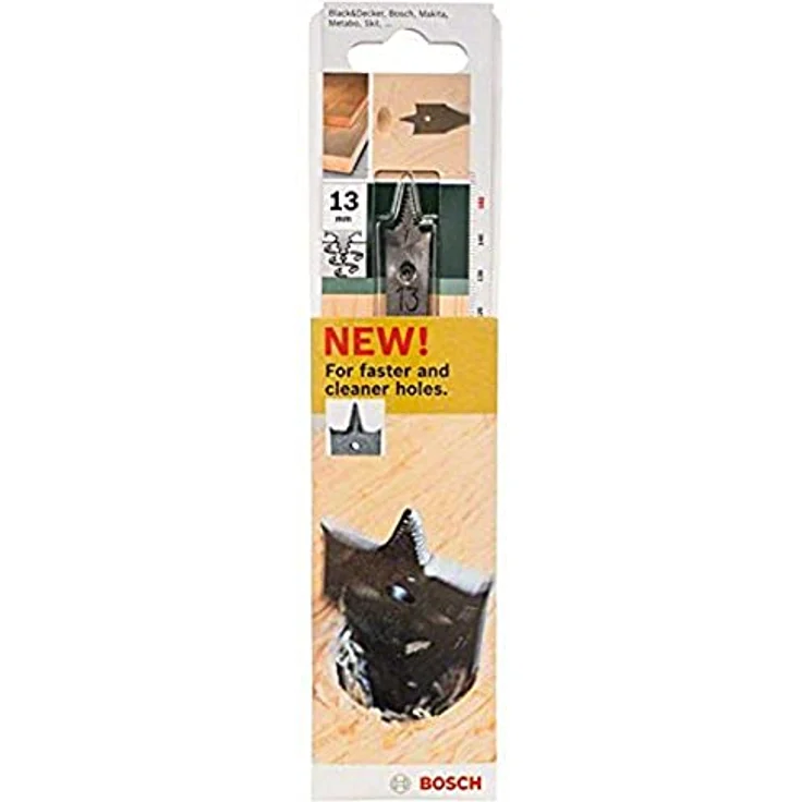 Bosch DIY Flachfräsbohrer Self Cut, 13 mm Durchmesser, 1/4"-Sechskantschaft, für Weich- und Mittelhölzer – Bild 1