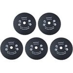 HBH MATRIX Sägeblatt 5 Stk. | 85 x 10 mm x 72Tx | für Mini Handkreissäge Kreissäge MCS 500 MCS 500-1, Durchmesser: 8,5 cm, Stärke: 0,1 cm, Bohrung: 1 cm