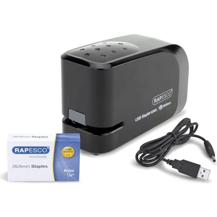 Rapesco Elektrisches Heftgerät 626EL, schwarz – Bild 2