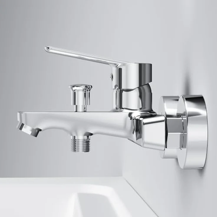 AM.PM FTA10000 Hit Einhebel-Wannenarmatur, Chrom, mit 35 mm Soft Motion-Keramikkartusche und automatischer Umstellung zwischen Brause und Wannenauslauf – Bild 10