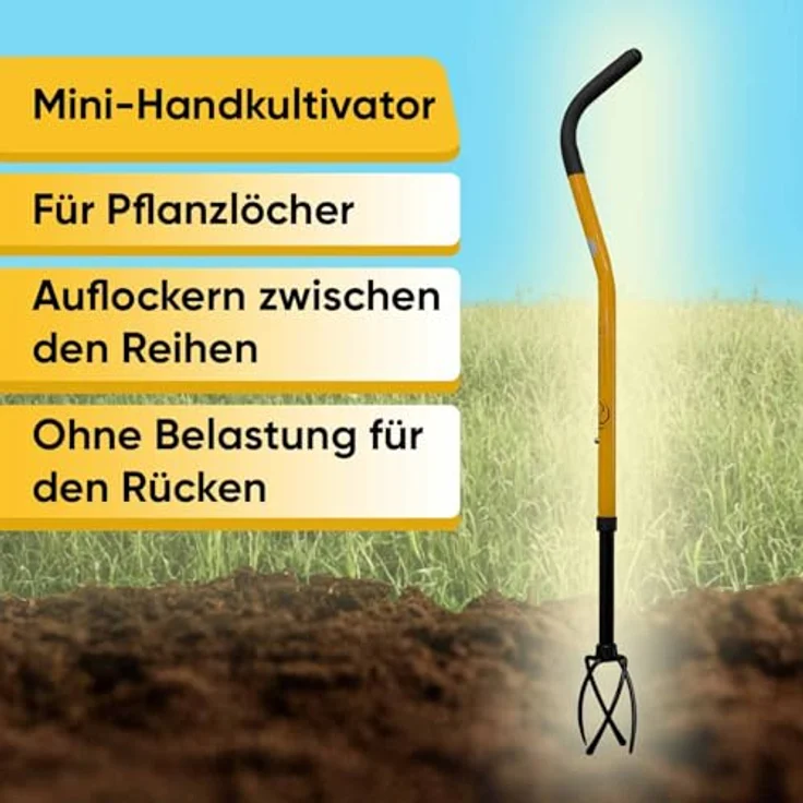 TORNADICA Manueller Kultivator und kleine Gartenkralle aus einer Hand – Bild 3