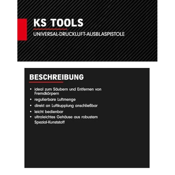 KS Tools 515.1902 Universal-Druckluft-Ausblaspistole, 95mm – Bild 4