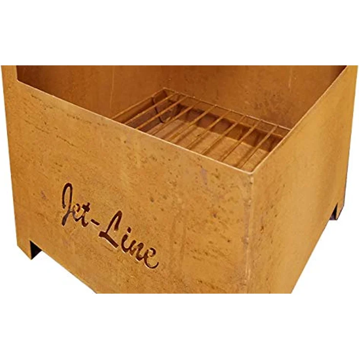 Jet-Line Feuerstelle Burbank, Gartenofen in Rost-Optik, 100 cm hoch, vielseitig als Kaminfeuer und Grillstelle nutzbar – Bild 2