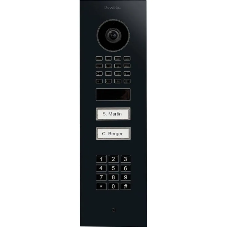 DoorBird D1102KV UP, Türsprechanlage mit Bluetooth®, WLAN, LAN, Außeneinheit in Graphitschwarz (seidenmatt)