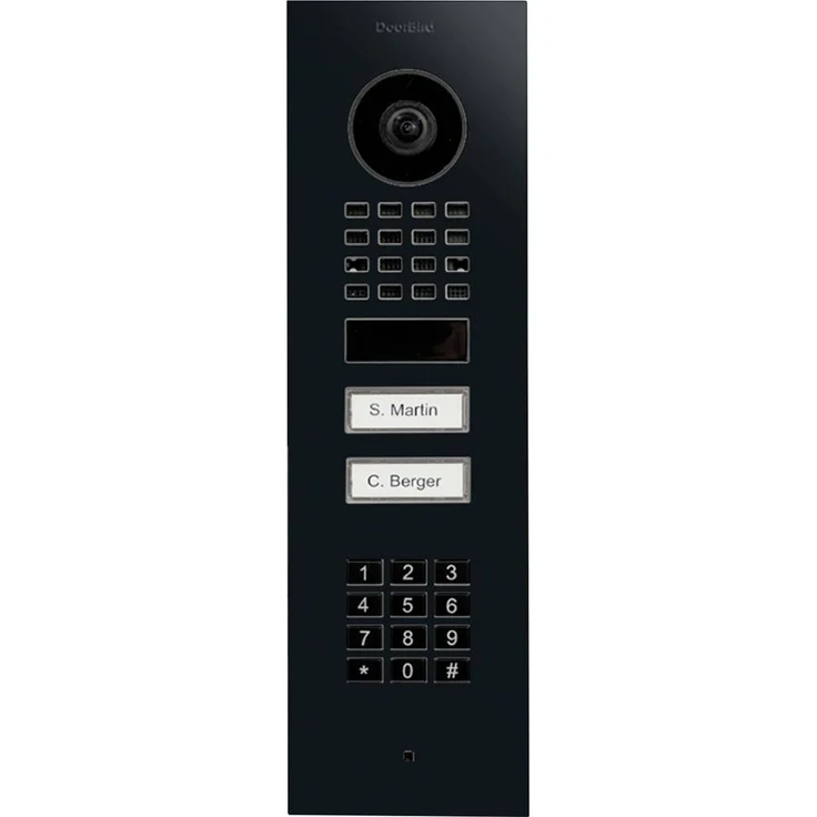 DoorBird D1102KV UP, Türsprechanlage mit Bluetooth®, WLAN, LAN, Außeneinheit in Graphitschwarz (seidenmatt)