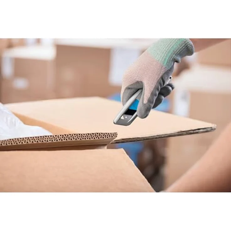 Martor Secunorm 500, Sicherheitsmesser mit Hakenklinge, ergonomischer Aluminiumgriff, automatischer Klingenrückzug – Bild 17