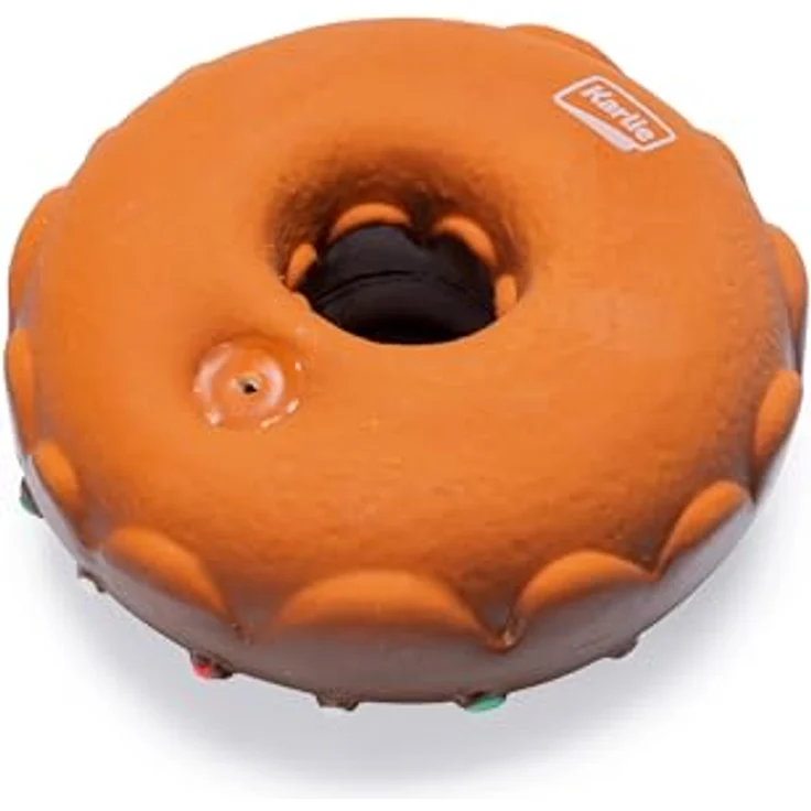 Karlie Tierquietschie Doggy Donuts Latex braun, Hundespielzeug mit Squeaker – Bild 3