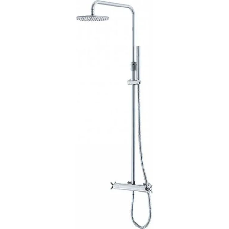 Steinberg 250 - Brauseset mit Thermostat, Durchmesser 200 mm, verchromt 250 2721 - Regen- und Handbrause, integrierte Verbrühschutz-Sicherheitssperre, Easy-Clean