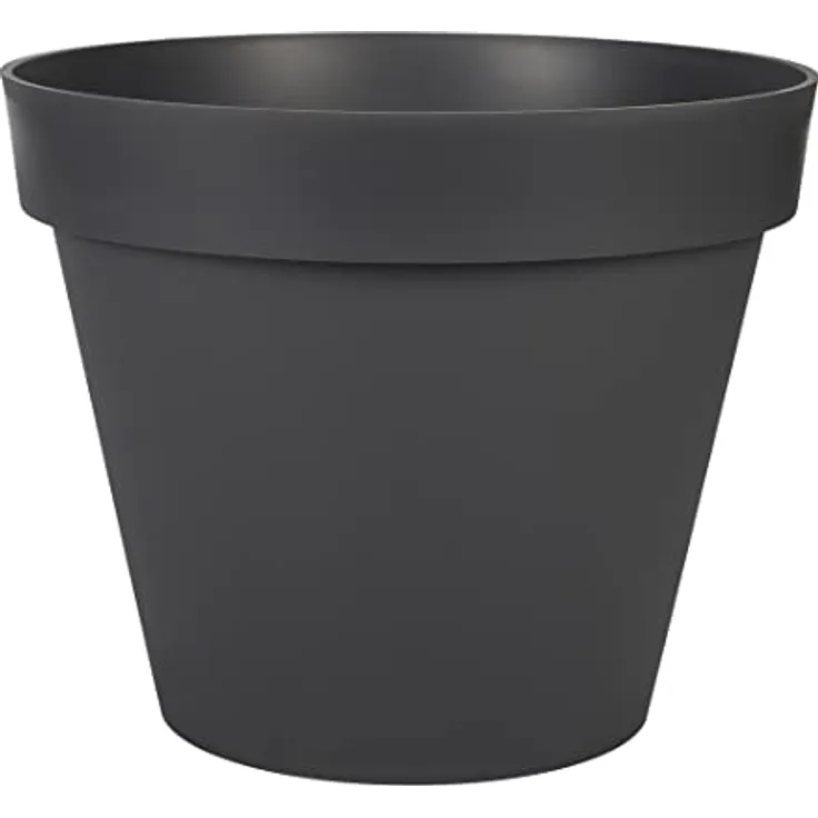 EDA - Blumentopf, rund, Toskana, Ø 48 cm, Volumen 43 l, Ø 47,5 x H 39 cm, Anthrazitgrau