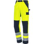 NITRAS MOTION TEX VIZ lange Warnschutz Arbeitshose | neongelb | Gr. 50