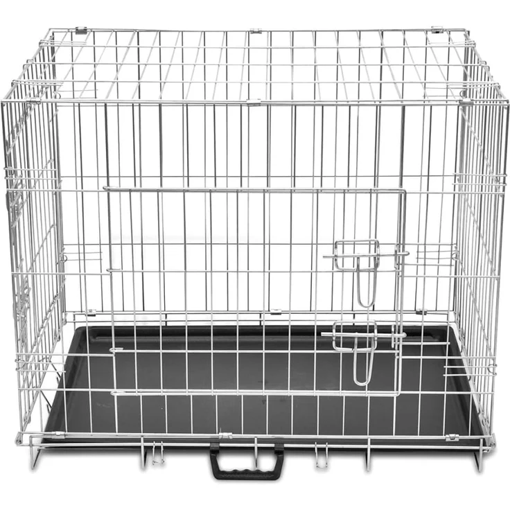 vidaXL Faltbare Hundebox Metall M – Bild 2