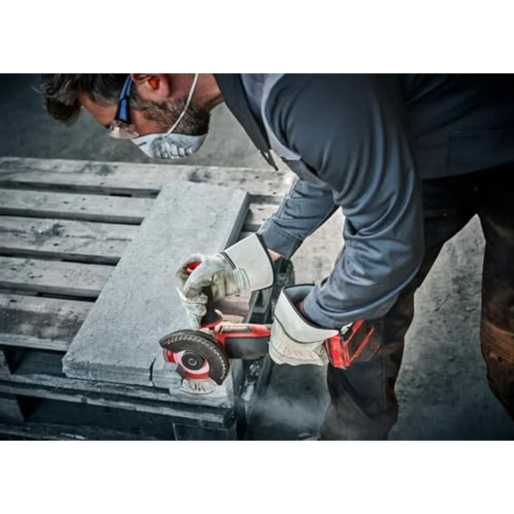 Einhell Akku-Winkelschleifer AXXIO 18-115 Q Li-Solo Power X-Change PXC 18 V, Li-Ion, Ø115 mm, 28 mm Schnitttiefe, bürstenloser Motor, Wiederanlauf--Überlastschutz, ohne Trennscheibe, Akku plus Ladegerät 115 mm Akku – Bild 4