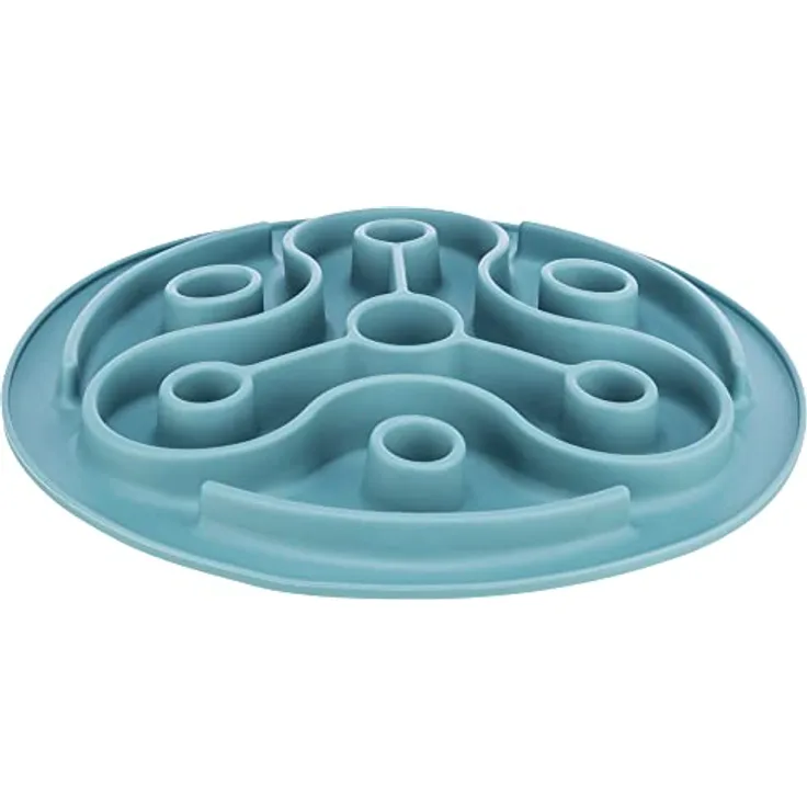 TRIXIE Slow Feeding Anti Schling Matte, TPE, Ø 28 cm, Blau - 25037