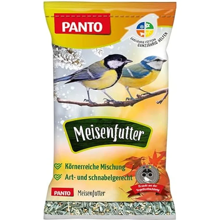 PANTO® Meisenfutter Körner Futtermischung ohne Weizen Gerste oder Hafer 5 x 2,5 kg Sparpack
