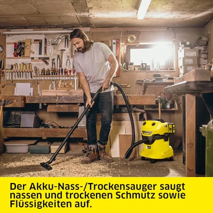 KÄRCHER Nass-Trocken-Sauger WD 4-18 Dual V-20/22, 36-V-Motor, 20 l Kunststoffbehälter – Bild 2