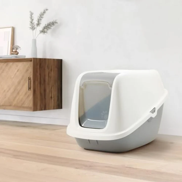 Savic Katzentoilette Nestor Giant, weiss-grau (Katzenklo geschlossen), Katzenklo – Bild 2