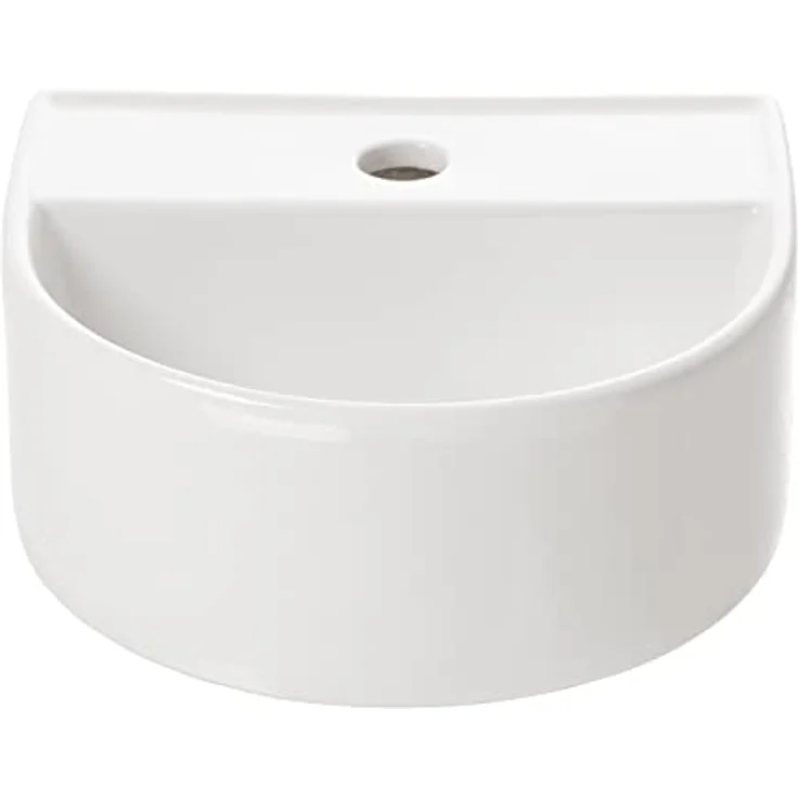 NEG Waschbecken Uno29H (halbrund) Hänge-Waschschale/Waschtisch (weiß) mit schmalem Rand und Nano-Beschichtung – Bild 3