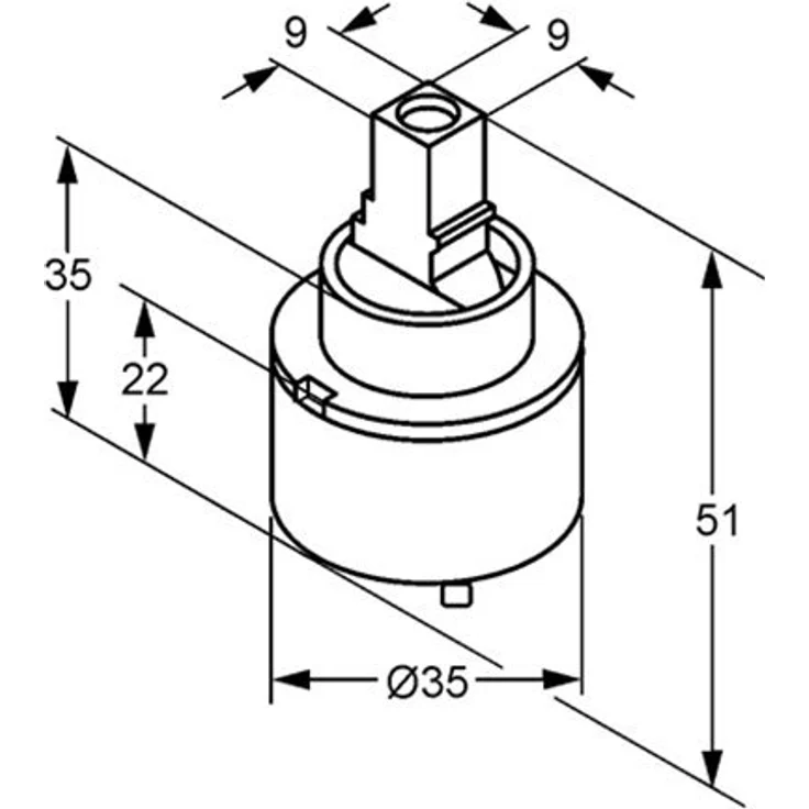 OTTO Spültischarmatur, Kludi Ersatzteil Steuereinheit 35 mm, neutral – Bild 3