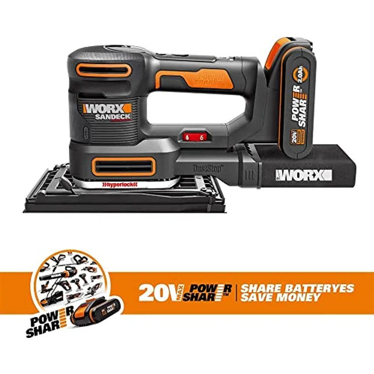 WORX WX820 Akku-Multifunktionsschleifer, 5-in-1, WX820 – Bild 6