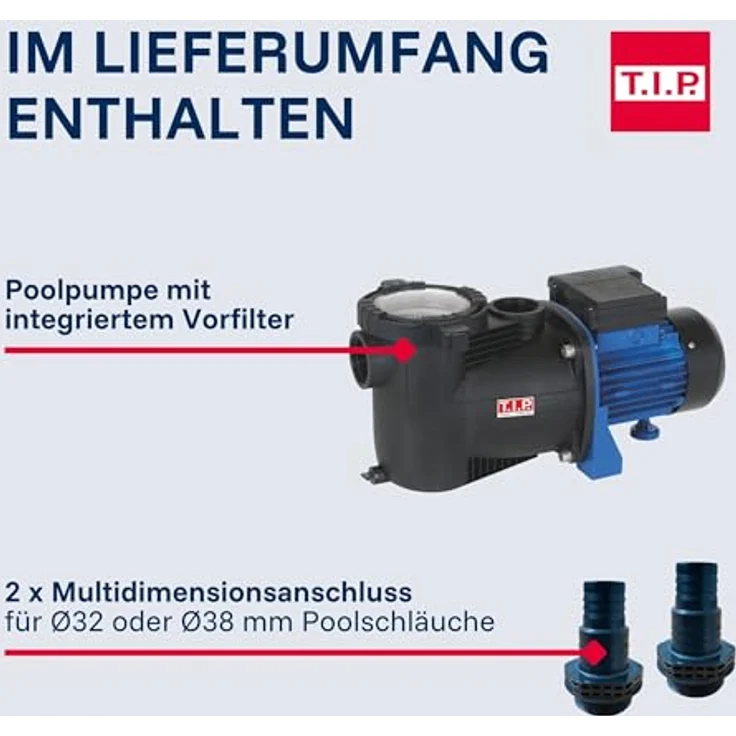T.I.P. SPP 300 F Poolpumpe 8000 l-h 8.5m Gartenpumpe – Bild 10