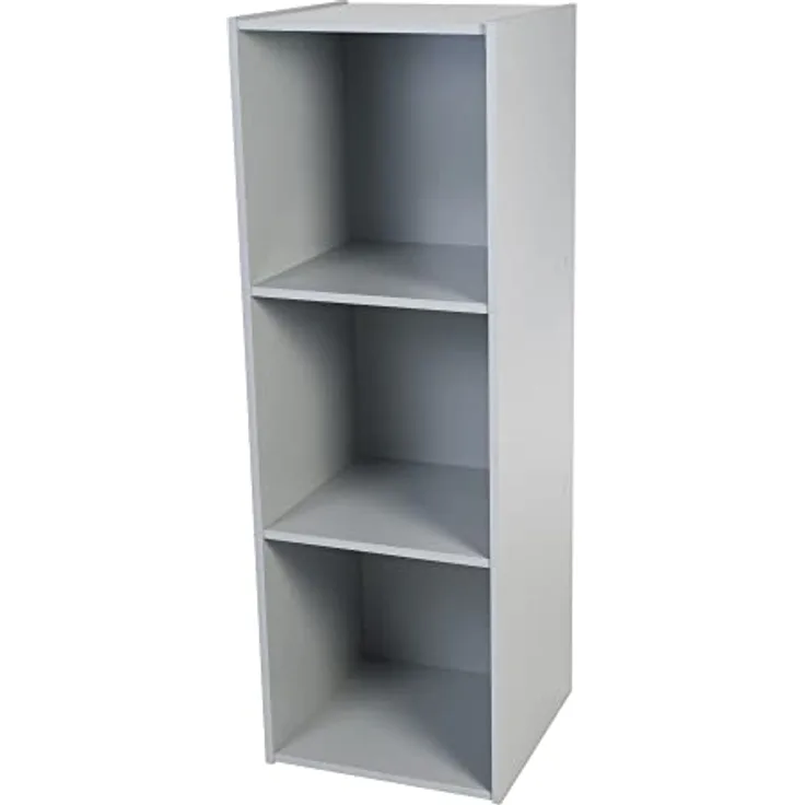 Iris Ohyama, Kindermöbel, Bücherregal, Spielzeugorganizer, 3 feste Regale, Multifunktional, Design, Kinderkrippe, Zimmer, Schule - Kids cube shelf KCX-3 - Grau