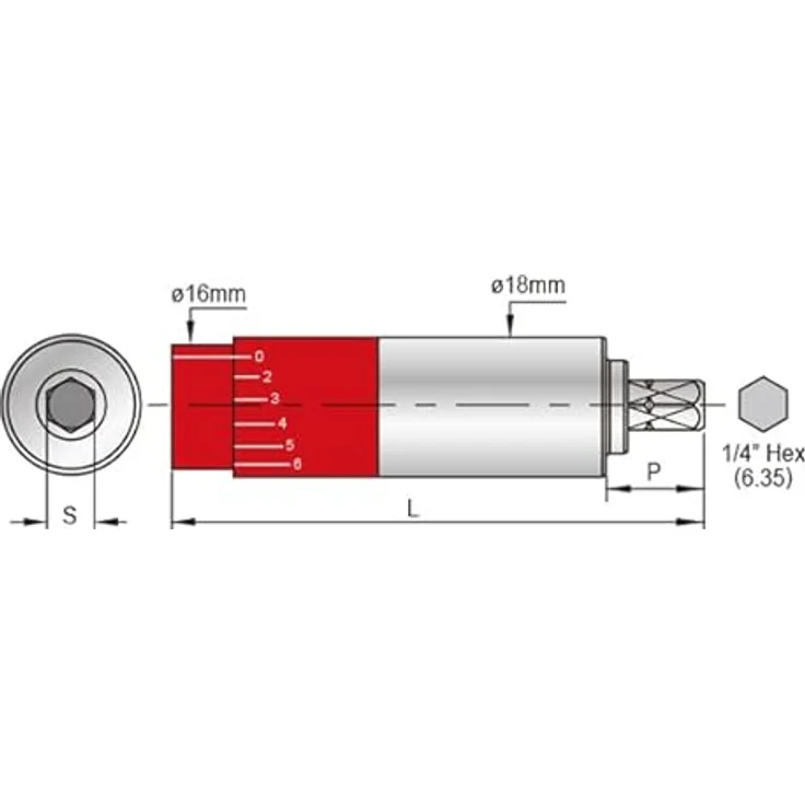 Bernstein Tools for Electronics 4-569 Drehmomentadapter 1/4" (6.3 mm), präzise Einstellbereich 2.0 - 6.0 Nm, Handbetrieb – Bild 4