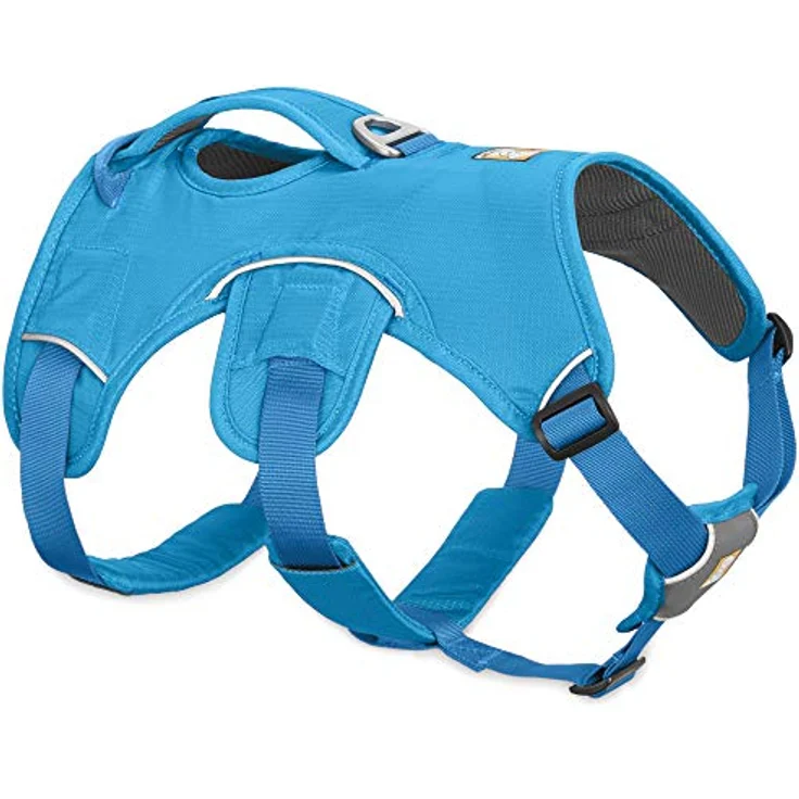 Ruffwear Mehrzweck-Hundegeschirr, Raues Gelände, Arbeitshunde, Miniatur Hunderassen, Größenverstellbar, Größe: XXS, Blau, Web Master Geschirr… – Bild 1