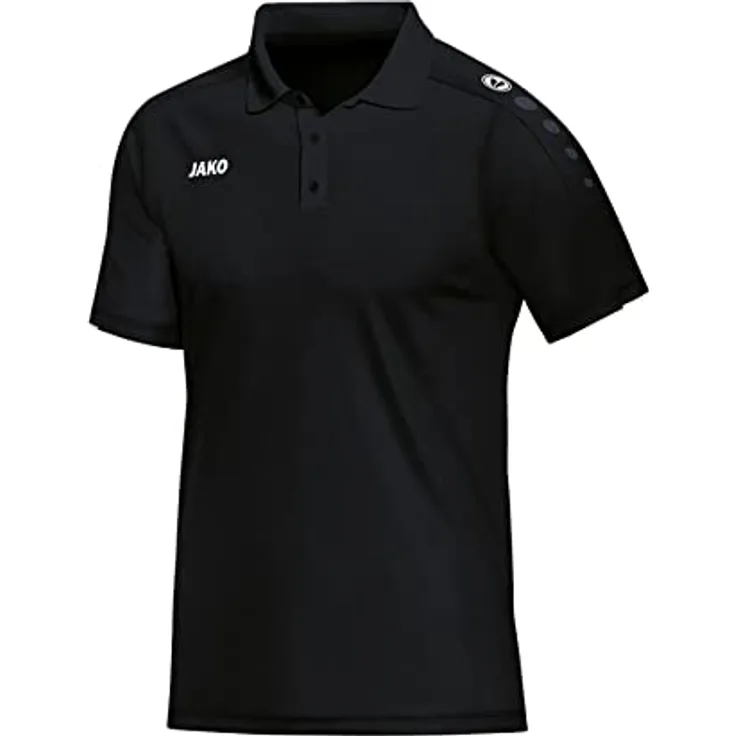 JAKO Herren Poloshirt Classico, Schwarz, S, Athletic Sports Apparel für optimale Bewegungsfreiheit